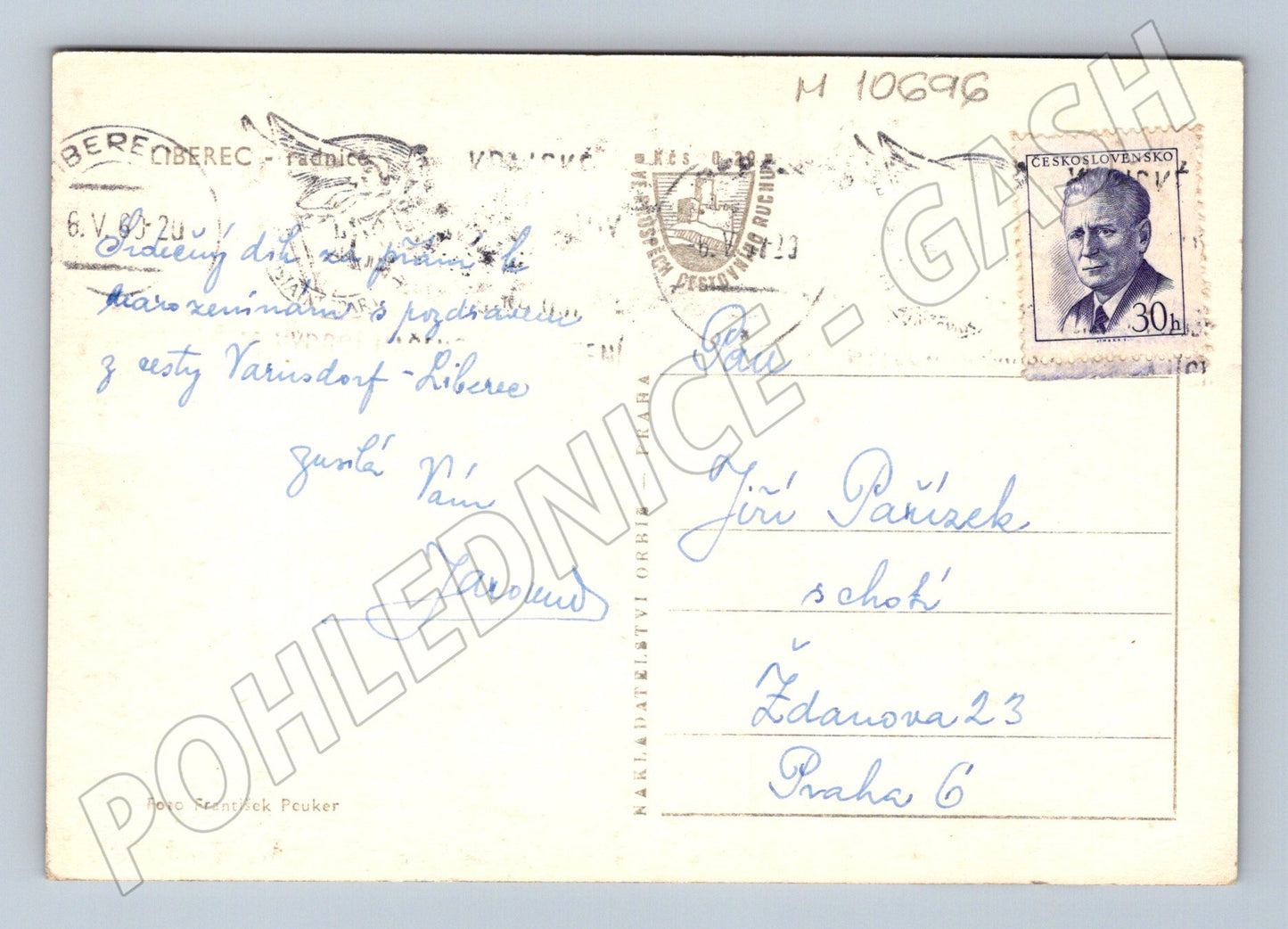 Pohlednice Liberec - radnice (M10696)