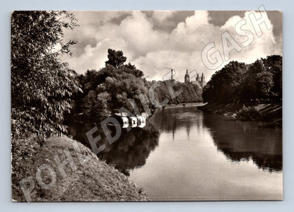 Pohlednice Hradec Králové, soutok Labe a Orlice (M10697)