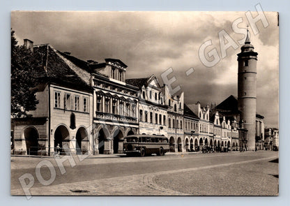 Pohlednice Domažlice - náměstí s věží (M10714)