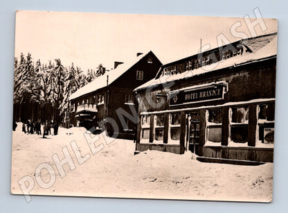 Pohlednice Hotel Hranice Moldava Zima (M10718)