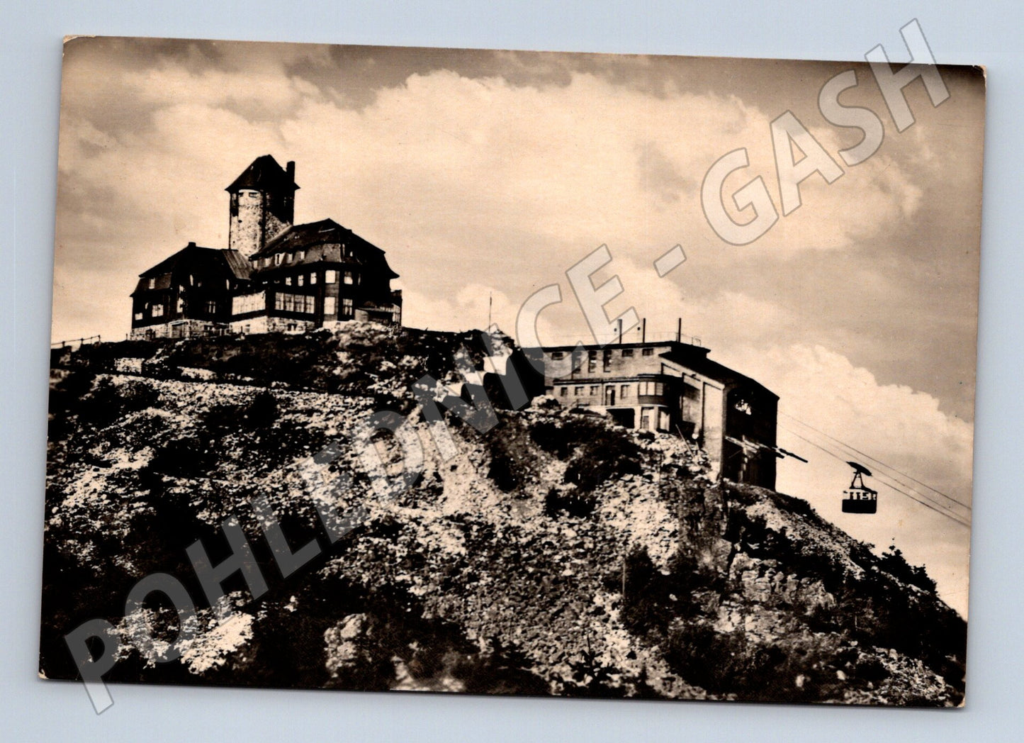 Pohlednice Ještěd 1010 m – hotel, lanovka (M10721)