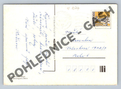 Pohlednice Vánoce Pardubice zámek zimní motiv (M1074)