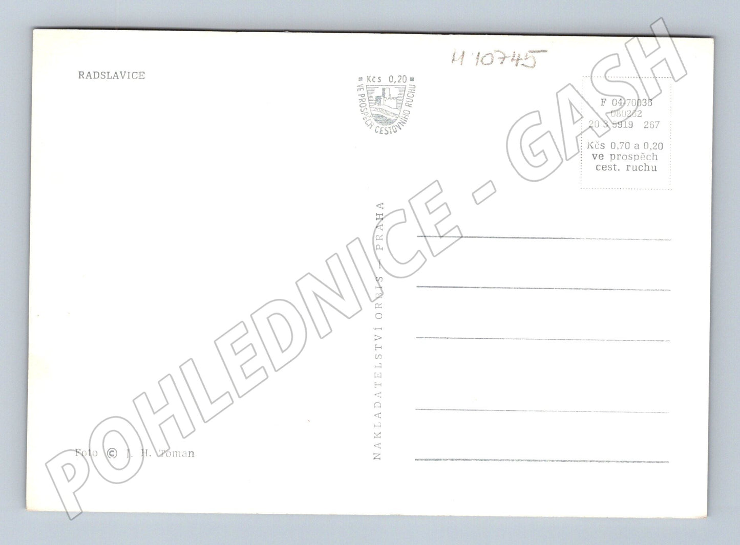 Pohlednice Radslavice - černobílá (M10745)
