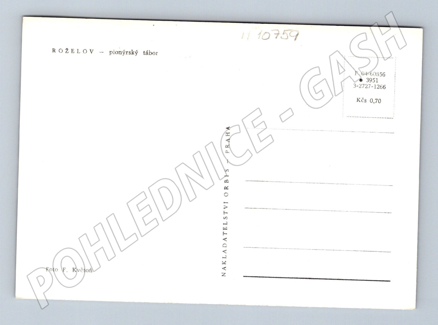 Pohlednice Roželov – pionýrský tábor (M10759)
