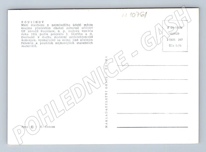 Pohlednice Rousínov – odborné učiliště, funkcionalismus (M10761)