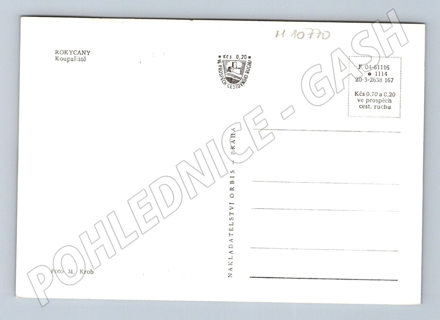Pohlednice Rokycany - Koupaliště (M10770)