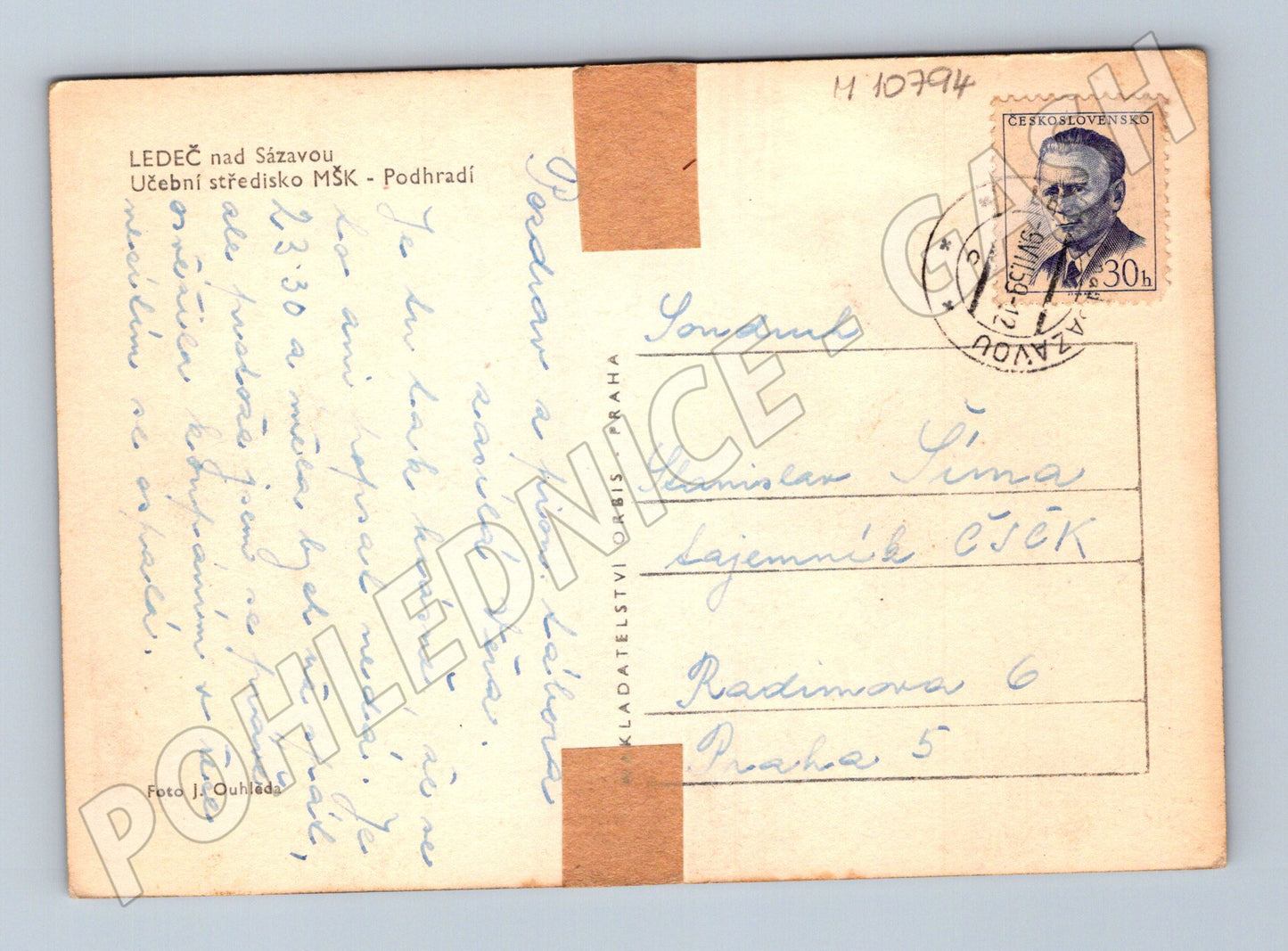 Pohlednice Ledeč nad Sázavou – Učební středisko MŠK Podhradí (M10794)