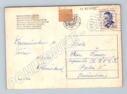 Pohlednice Mariánské Lázně - Náměstí Klementa Gottwalda (M10795)