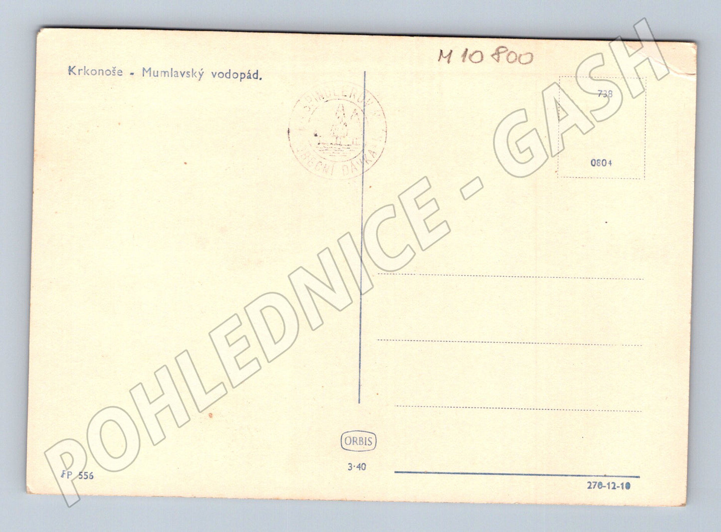 Pohlednice Krkonoše Mumlavský vodopád (M10800)