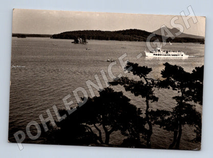 Pohlednice Máchovo jezero – loď (M10812)
