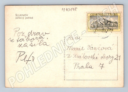 Pohlednice Šluknov – celkový pohled (M10818)
