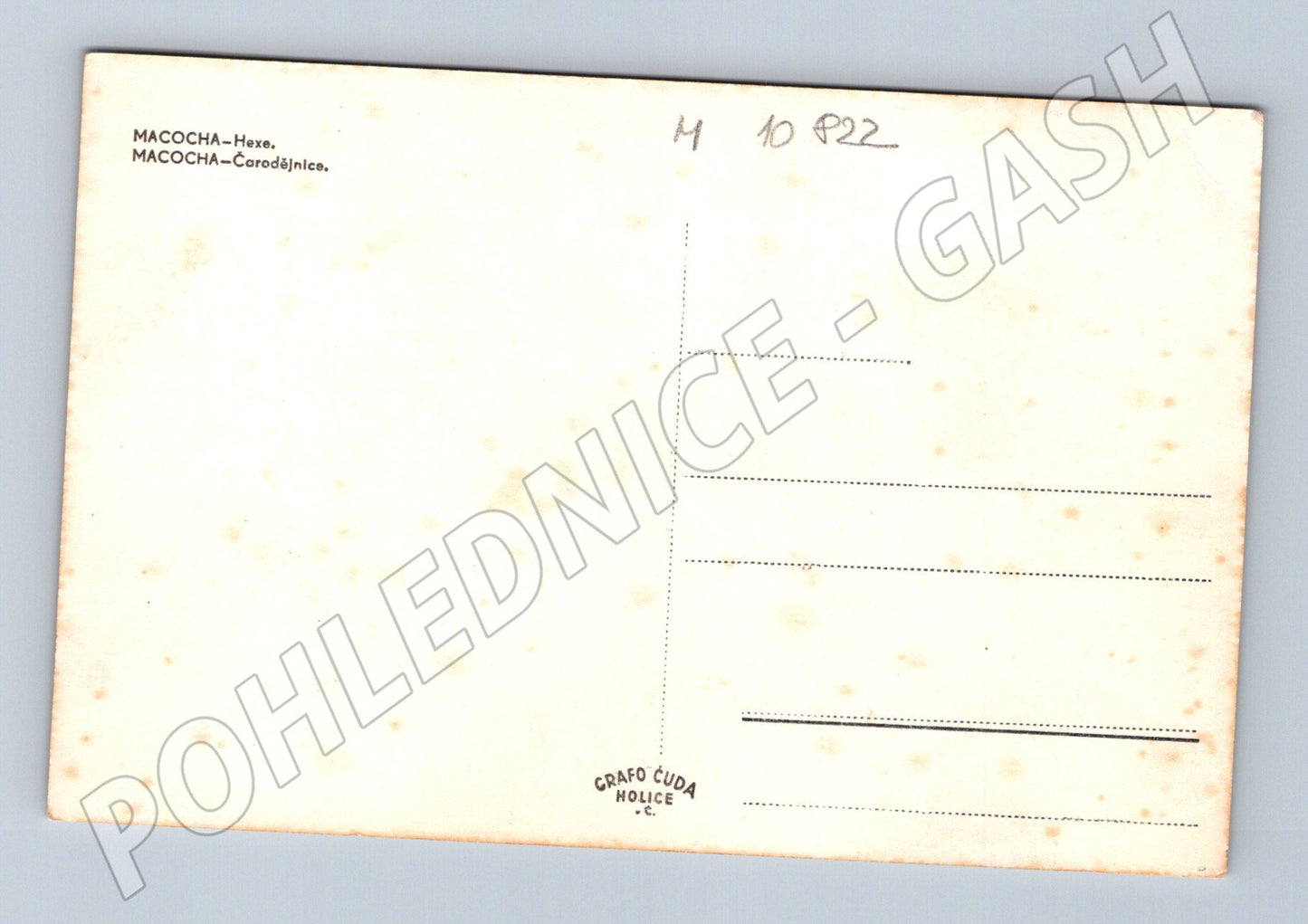 Pohlednice Macocha – Hexe, Čarodějnice (M10822)