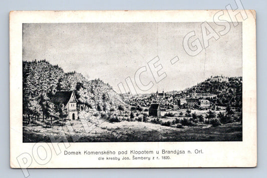 Pohlednice Domek Komenského Brandýs n. Orl. (M10823)