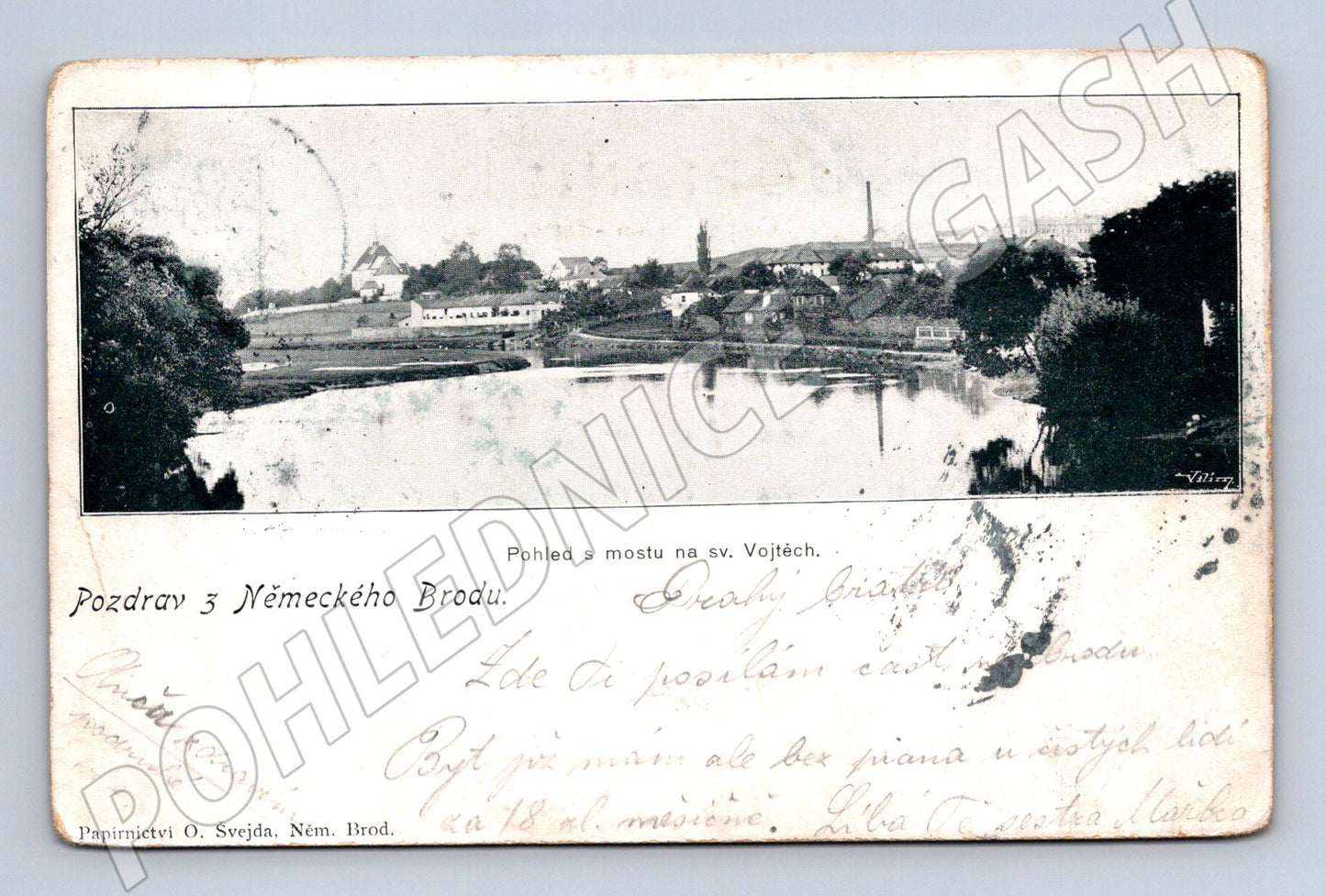 Pohlednice Německý Brod sv. Vojtěch do 1950 (M10824)