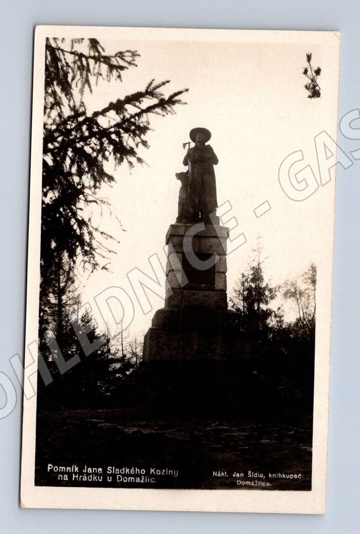 Pohlednice Pomník Jana Sladkého Koziny na Hrádku (M10871)