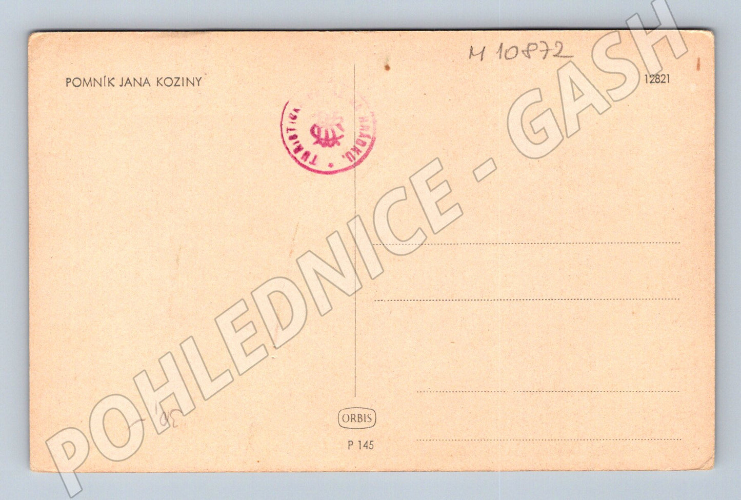 Pohlednice pomník Jana Koziny (M10872)