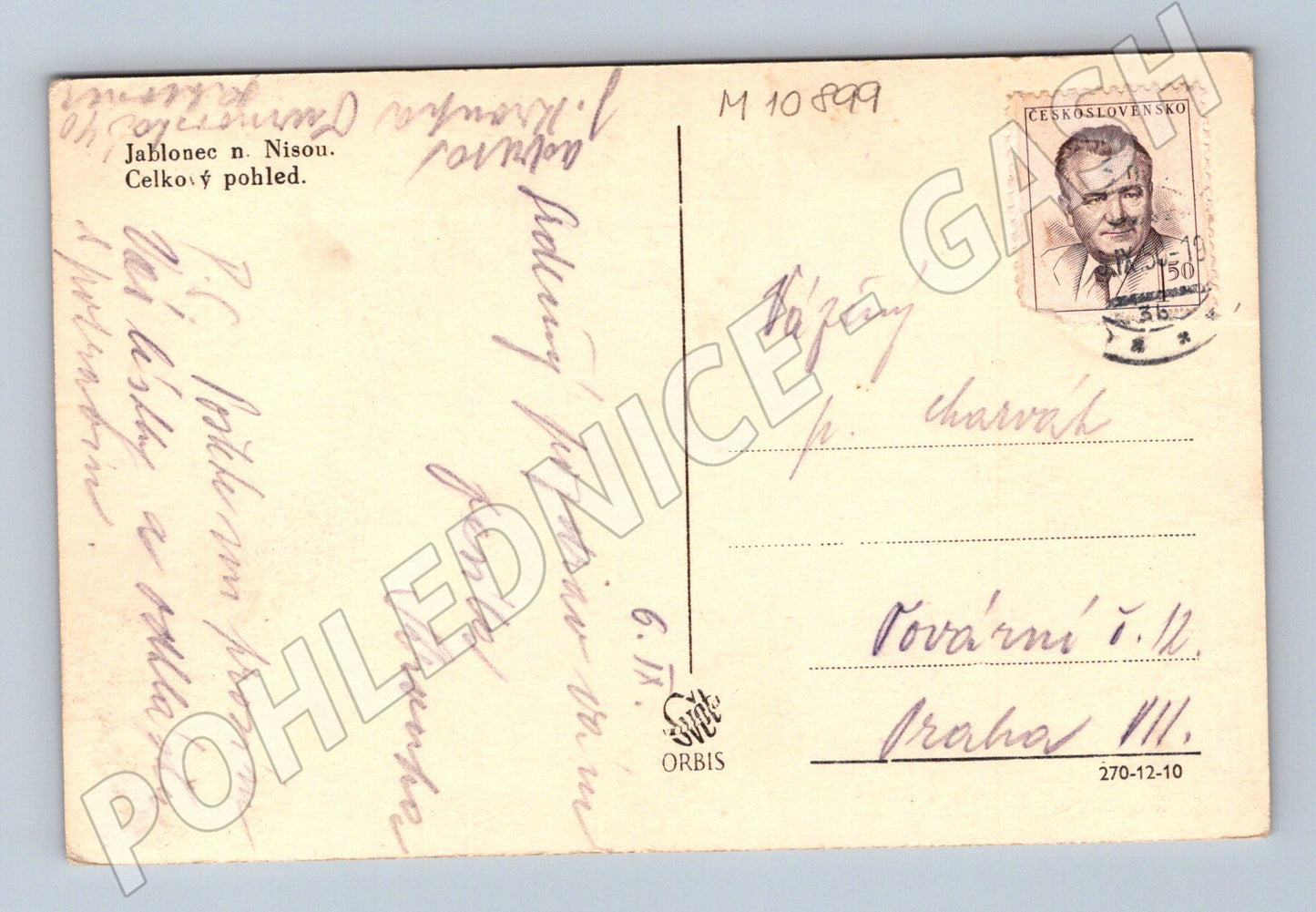Pohlednice Jablonec nad Nisou – celkový pohled (M10899)