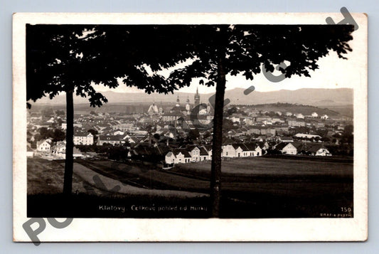 Pohlednice Klatovy od Huťky malý formát 1937 (M109)