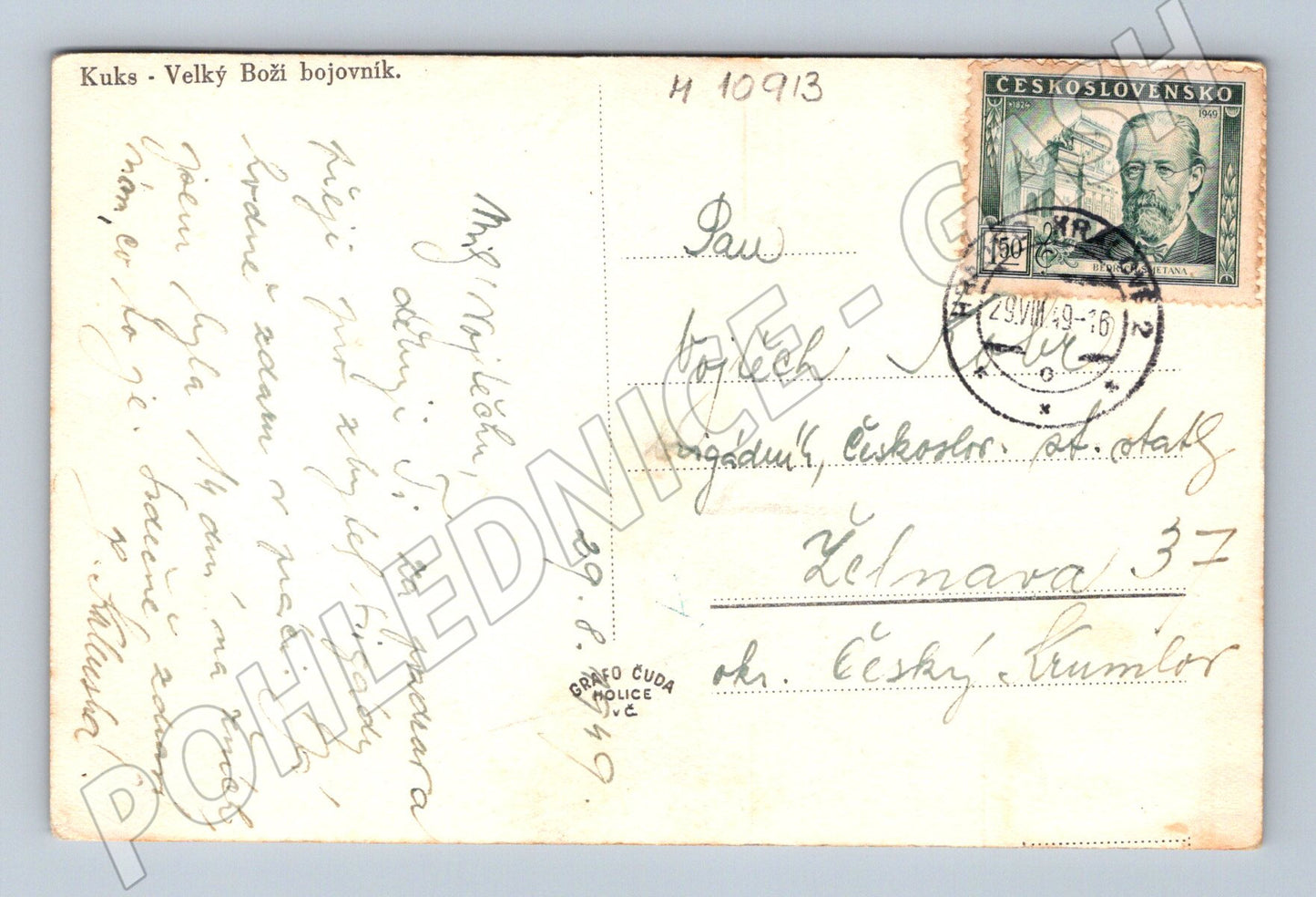 Pohlednice Kuks – Boží bojovník (M10913)