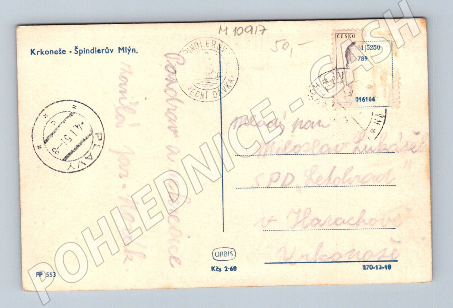 Pohlednice Špindlerův Mlýn Krkonoše – zimní (M10917)