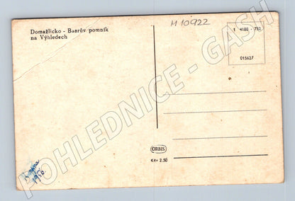 Pohlednice Baarův pomník na Výhledech - Domažlicko (M10922)