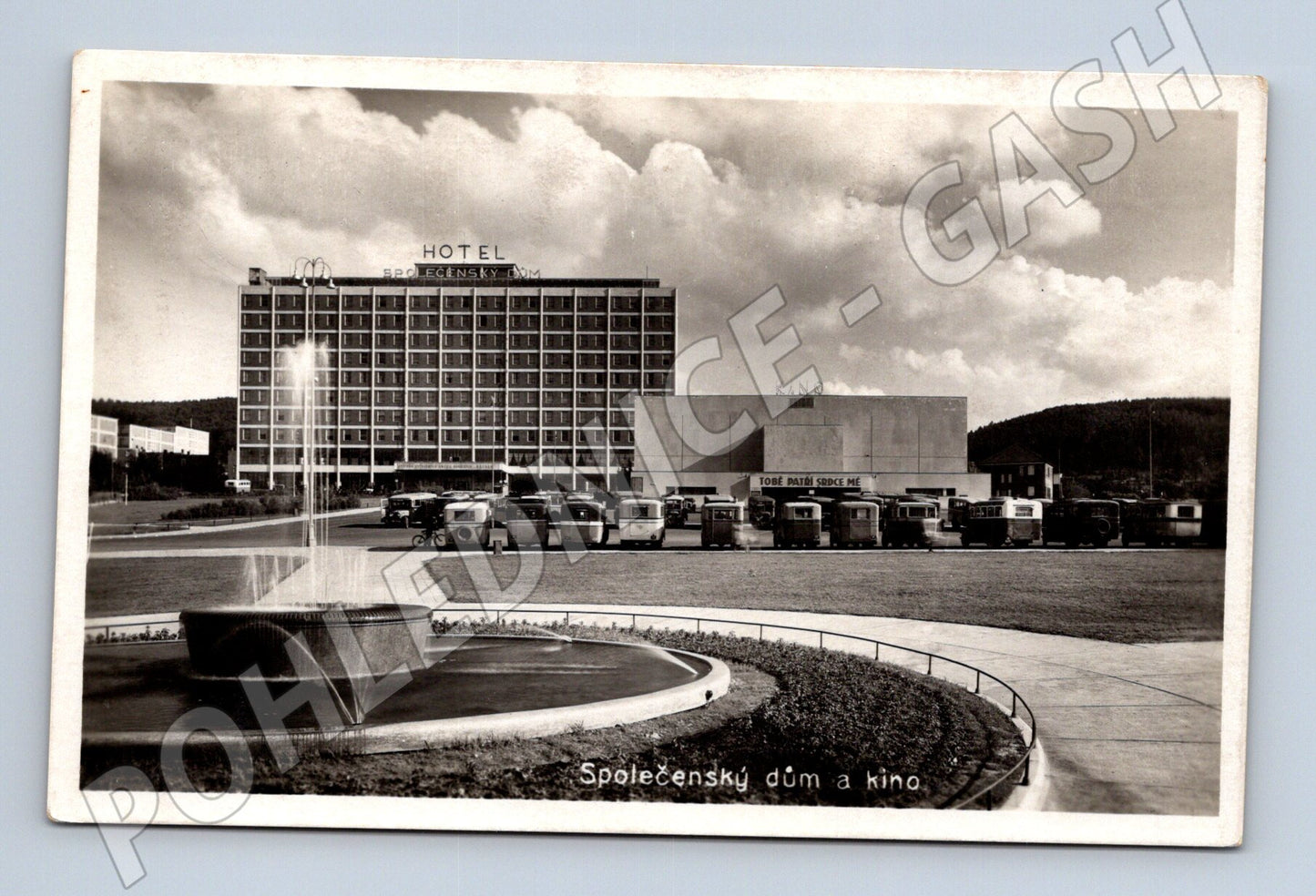 Pohlednice Zlín - Společenský dům, kino a hotel (M10926)