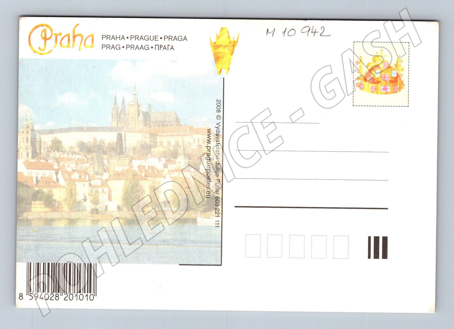 Pohlednice Praha – panoráma, více záběrů (M10942)