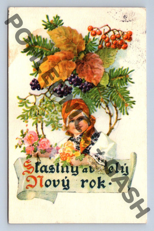 Pohlednice Nový rok 1929 K. Šimůnek (M1095)