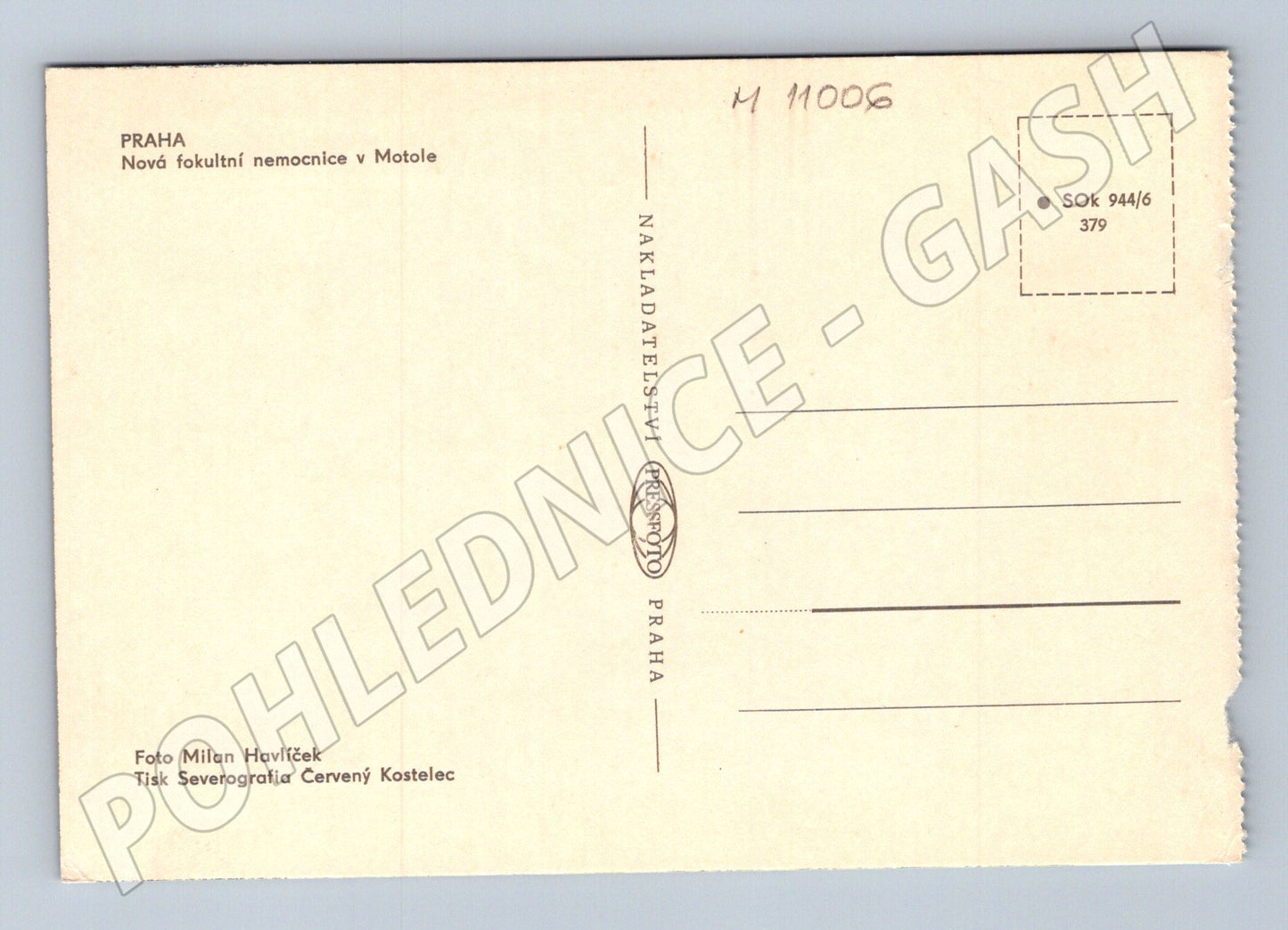 Pohlednice Praha Motol – nová fakultní nemocnice (M11006)