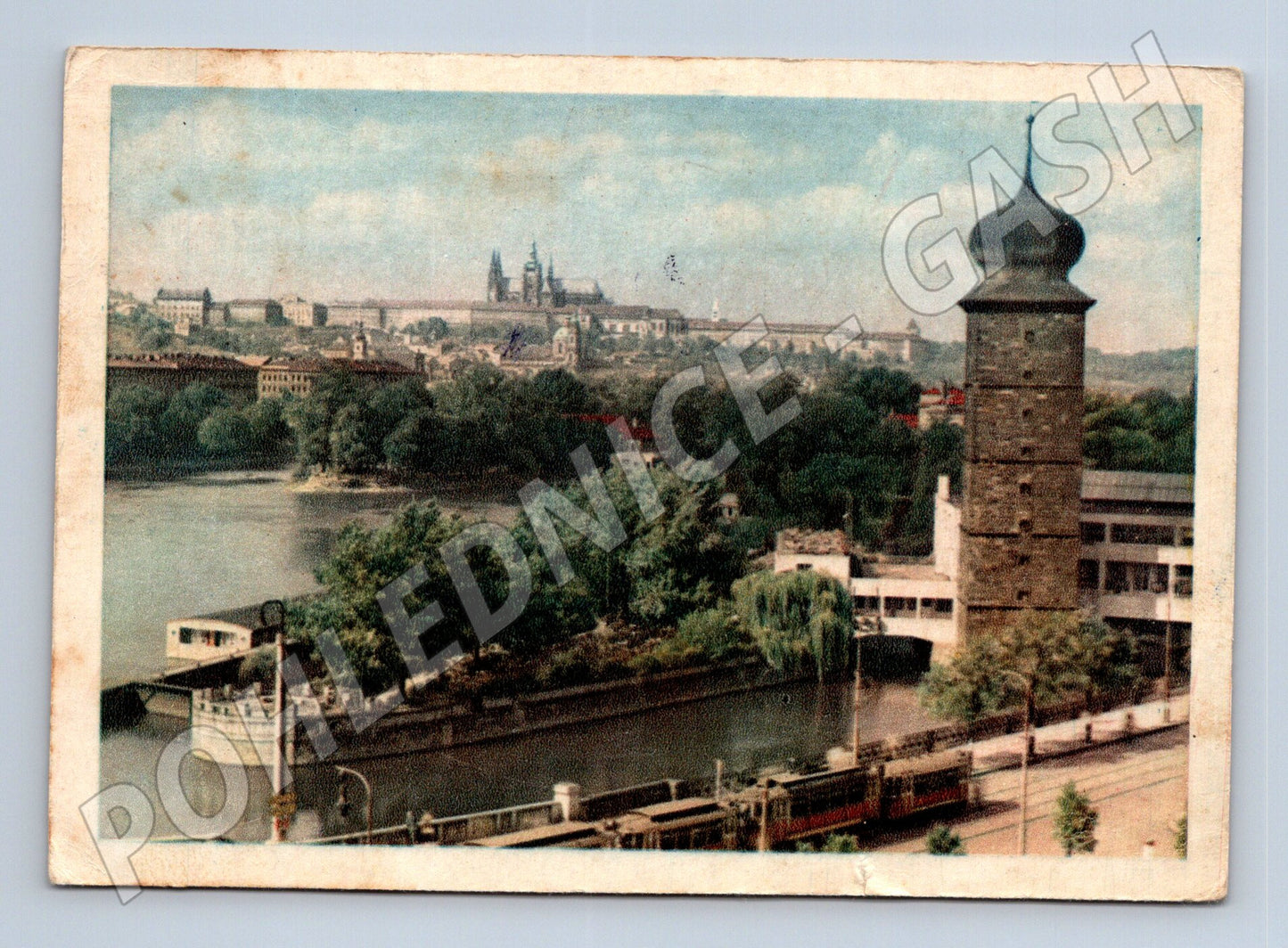 Pohlednice Praha - Mánes, Hradčany, vodárenská věž (M11008)