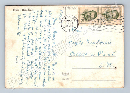 Pohlednice Praha - Hradčany 1952, odeslaná, černobílá (M11022)