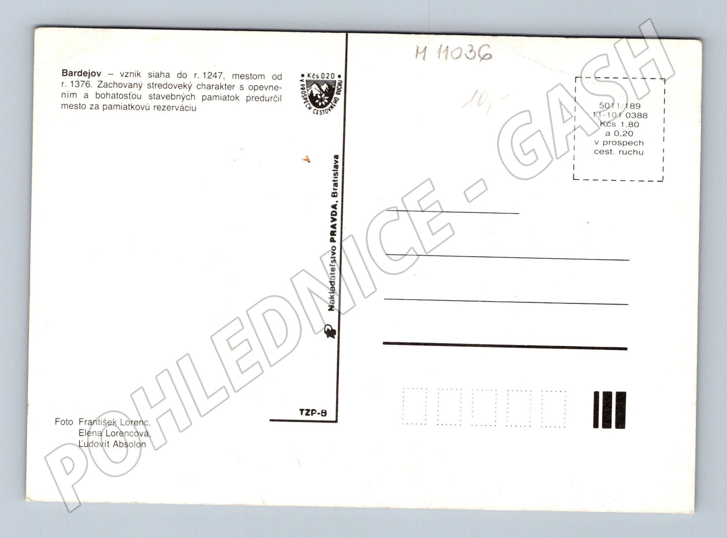Pohlednice Bardejov Slovensko – historické památky (M11036)