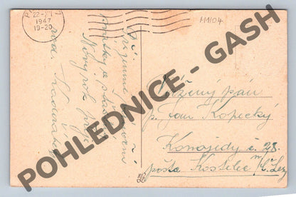 Pohlednice Vánoce 1947 Šťastné a veselé ČSR (M1104)