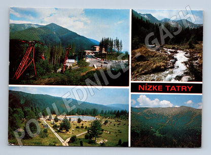 Pohlednice Nízké Tatry 1968 – koláž, známka, razítko (M11042)