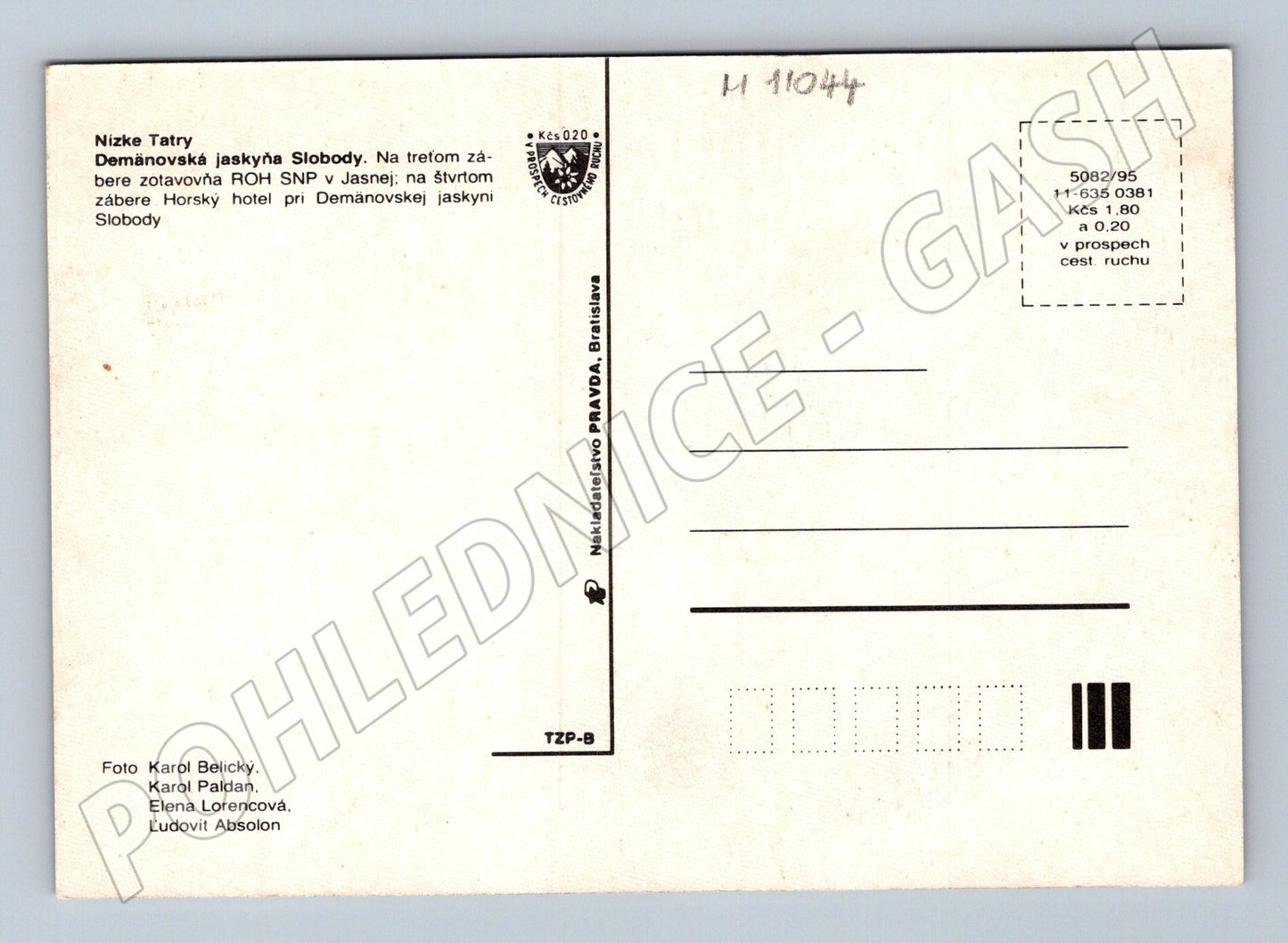 Pohlednice Demänovské jaskyne – Nízké Tatry (M11044)