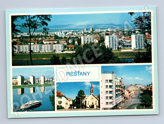 Pohlednice Piešťany - loď a hotel Eden (M11065)