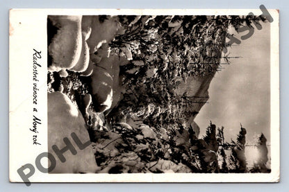 Pohlednice Vánoce ČSR 1949 L. Sitenský (M1109)