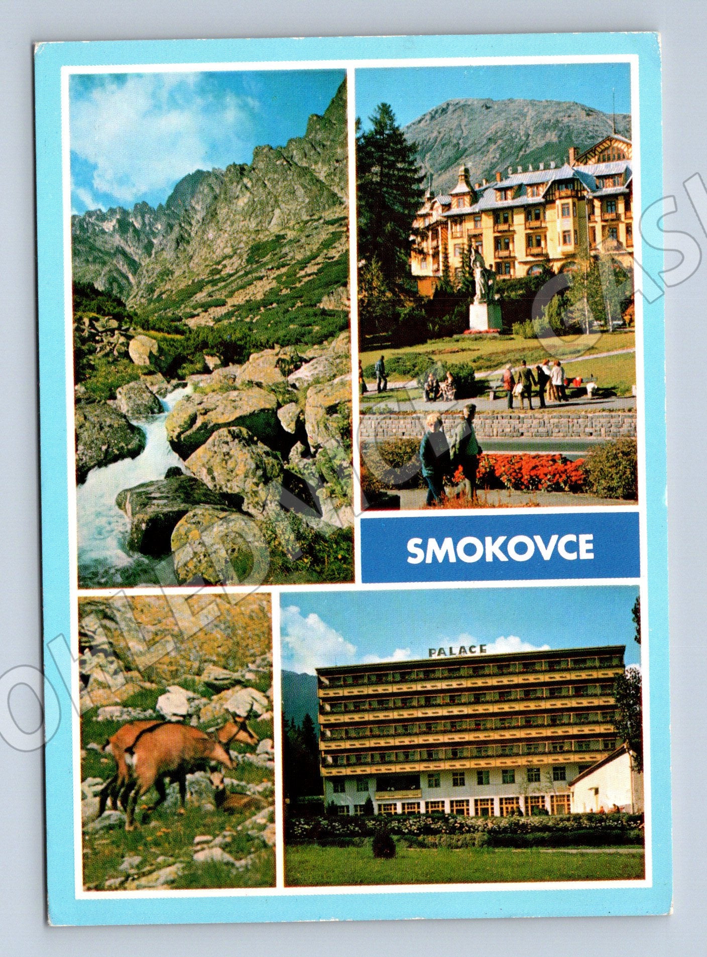 Pohlednice Smokovec Vysoké Tatry – hotely, příroda, kamzíci (M11104)