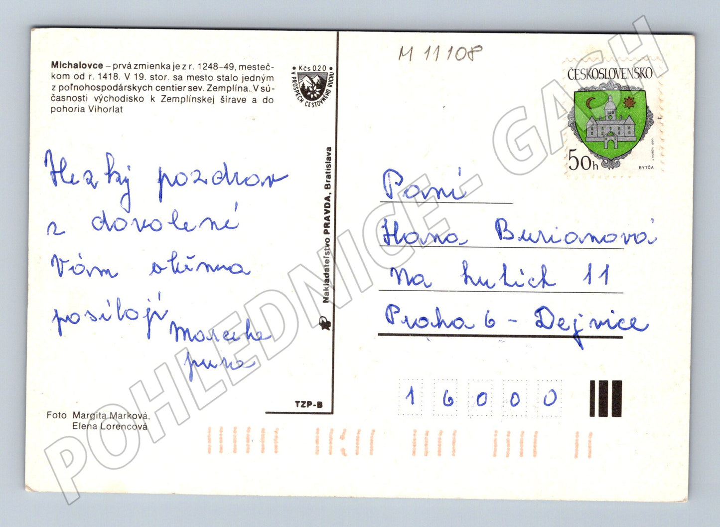 Pohlednice Michalovce Slovensko barevná (M11108)