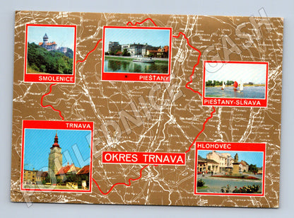 Pohlednice Mapa měst Trnava - Slovensko (M11116)