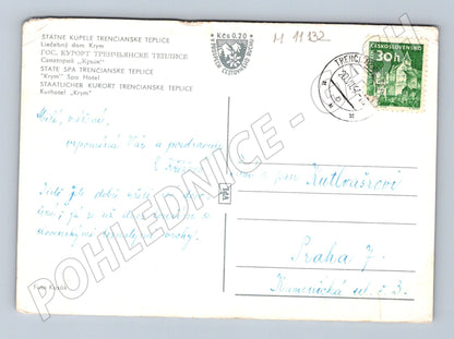 Pohlednice Trenčianské Teplice Krym 1957 (M11132)