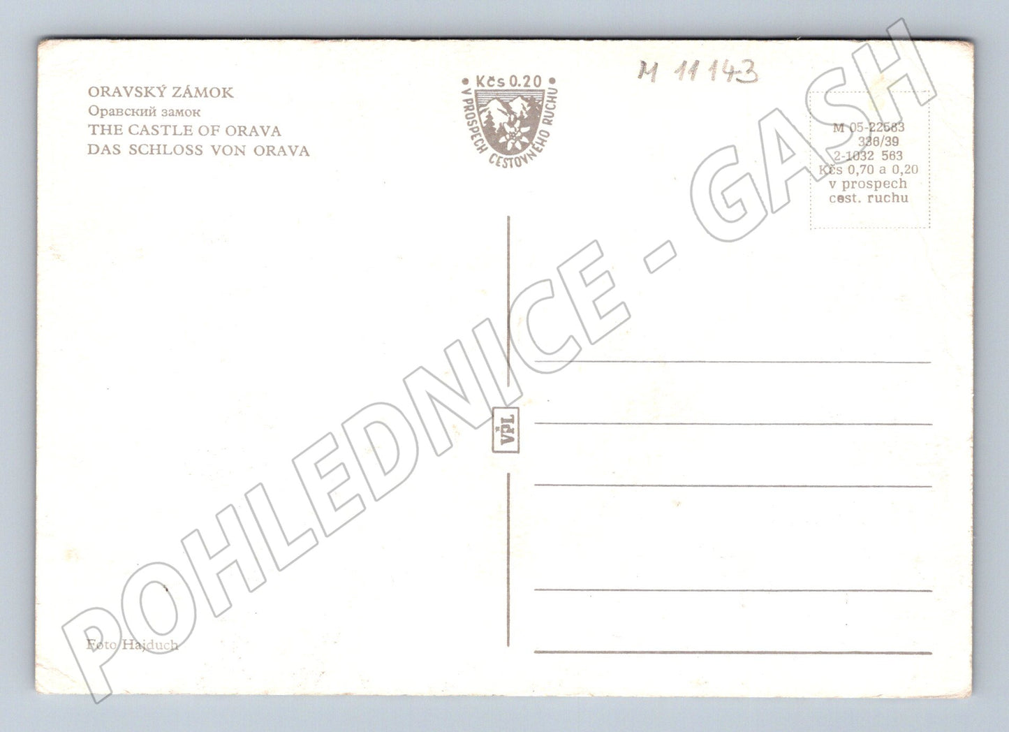 Pohlednice Oravský zámek – Slovensko (M11143)