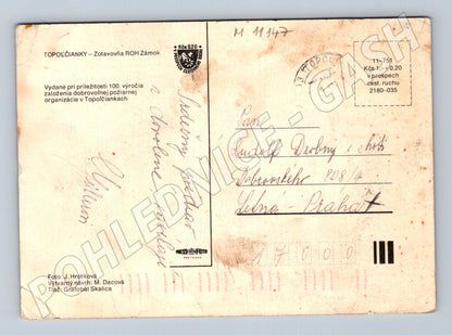 Pohlednice Topoľčianky zámek – 100 let požární ochrany (M11147)
