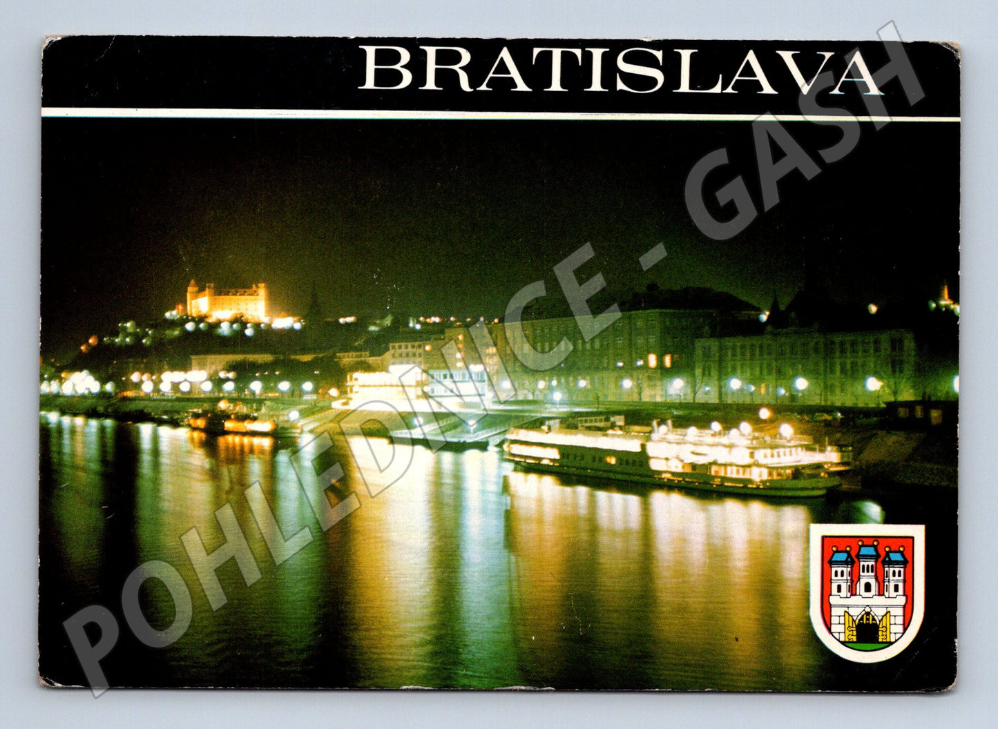 Pohlednice Bratislava – noční pohled na hrad a Dunaj (M11155)