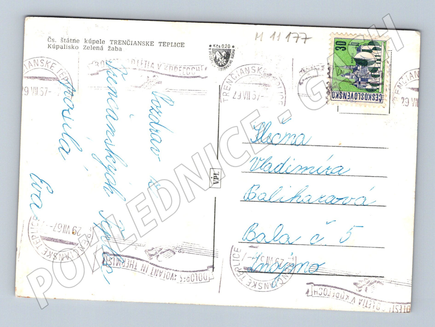 Pohlednice Trenčianske Teplice - koupaliště Zelená žaba (M11177)