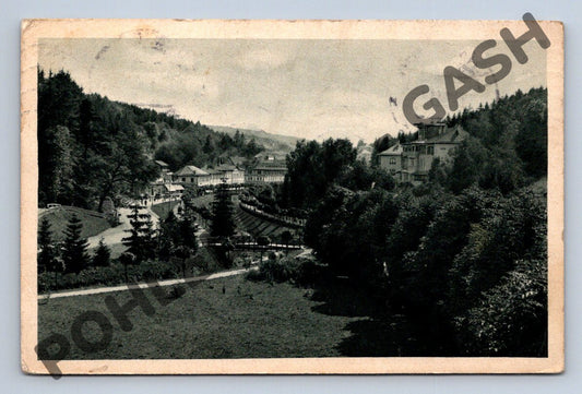 Pohlednice Luhačovice lázně 1933 pošta (M112)