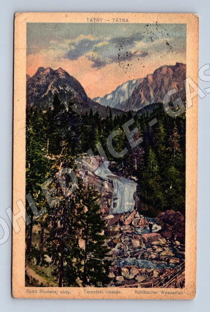 Pohlednice Tatry - Studený potok a vodopád (M11247)