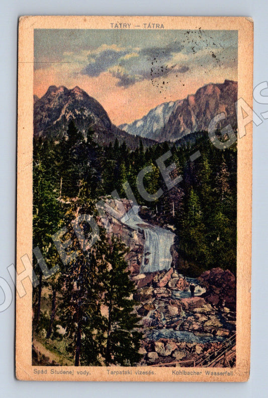 Pohlednice Tatry - Studený potok a vodopád (M11247)