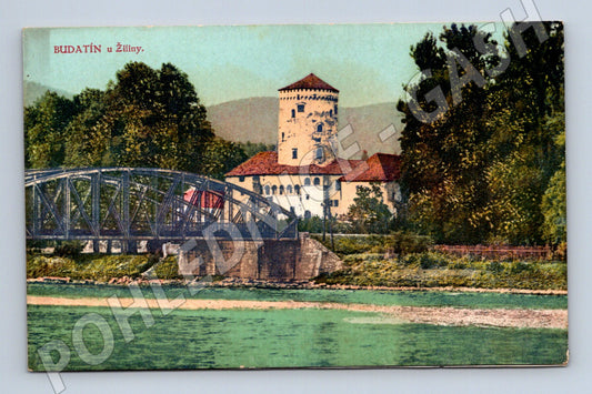 Pohlednice Budatín - hrad a most (M11259)