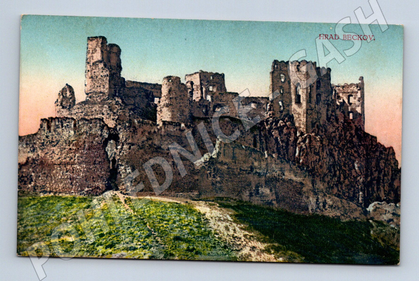 Pohlednice Hrad Beckov – stará barevná (M11262)